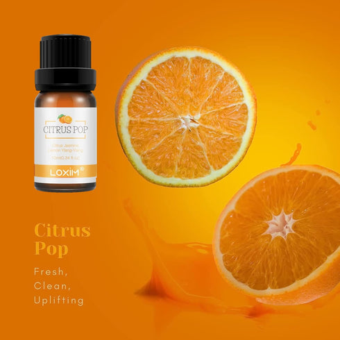 LOXIM Discovery Collection Essential Oil Set of 3 (Santal Sparkle, Rose Sugar, Citrus Pop) Fragrance Oils for Aromatherapy Diffuser, 100% Pure Nat...