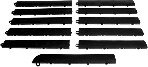 Big Floors Male Transition Edge Kit, Durable Interlocking Modular Garage Floor Edging, Compatible with RaceDeck, GarageTrac and GarageDeck Product...