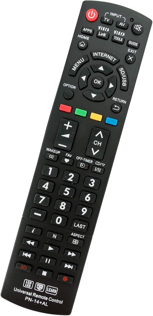 Universal Replacement Remote fit for Panasonic TV PN-14L PN-14 PN-14+AL EUR7627Z20 N2QAYB000486 N2QAYB000837 N2QAYB000926 N2QAYB000221 N2QAYB00070...