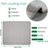 VeMee Cooling Mat Pad for Dogs Cats Ice Silk Mat Cooling Blanket Cushion for Kennel/Sofa/Bed/Floor/Car Seats Cooling (L: 28 x 22 inches, Grey)...