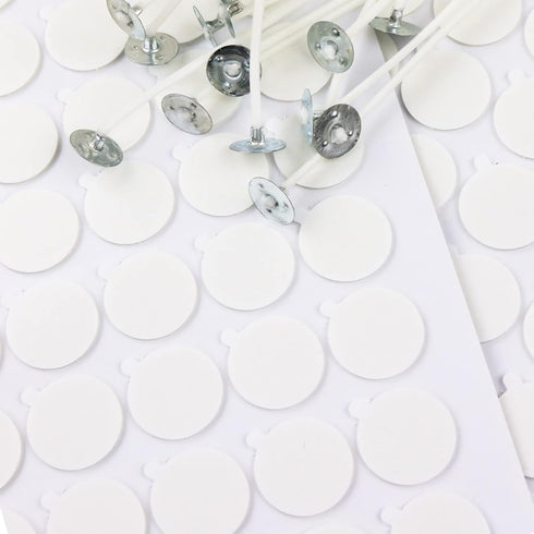 EricX Light 240 pcs Candle Wick Stickers,Heat Resistance Glue Adhere Steady in Hot Wax for Candle Making...