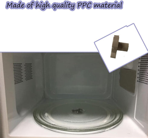 2 Pcs 0.59" Microwave Turntable Coupler, Microwave Oven Turntable Roller Guide Support with"D" Port, (Shaft Length:0.59" / 16mm)...