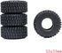 4 pcs 1.0 Tires Rubber Crawler Tires with Foam 55 * 23mm for 1/24 RC Crawler Car Axial SCX24 90081 AXI00001 AXI00002 Upgrade Tyres?Black...