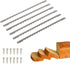6 Pcs Bread Bow Knife Stainless Steel Replacement Blades, Serrated Bread Blade with Screws Easy to Cutting, Wooden Bread Knife for Cake Homemade B...