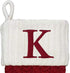 21 Inch Cable Knit Monogram Christmas Stocking (Embroidered K)...