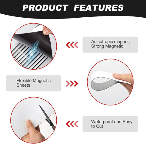Magnetic Vent Covers, 8" x 15.5", 4 Pack Strong Ac Vent Covers for Home Wall, Floor, Ceiling Vents Air Register, RV, Home HVAC and AC Vents, Magne...