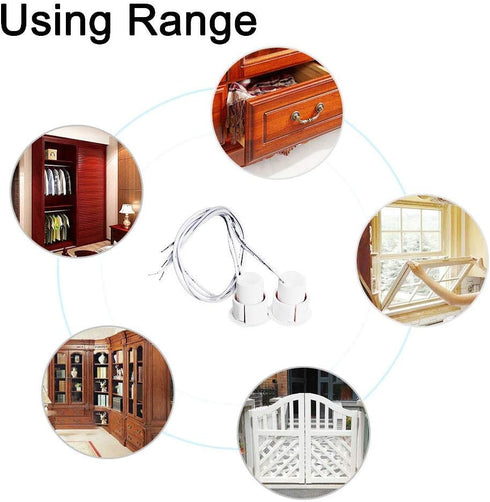 Aoje-Link RC-36 NC Recessed Wired Security Window Door Contact Sensor Alarm Magnetic Reed Switch for Home Security Access Control and Burglar Alar...
