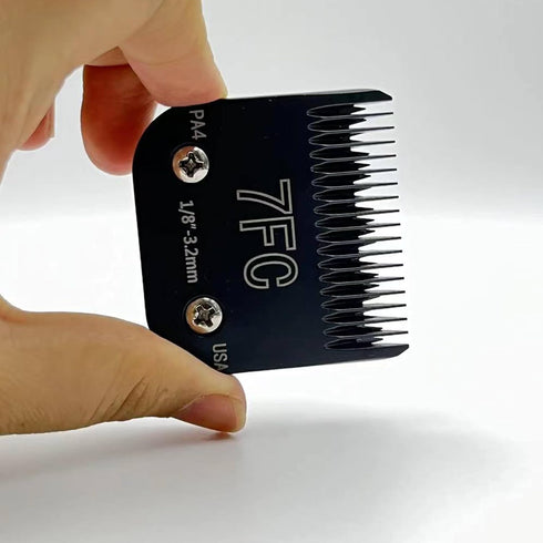 Detachable Steel Pet Dog Clipper Blades, Size-7FC, Compatible with Andis Cut Length 1/8"...