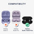 kwmobile Straps Compatible with Samsung Galaxy Buds/Buds Plus - 2X Silicone Holder for Wireless Earphones - Black/Red...