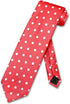 Vesuvio Napoli NeckTie RED w/WHITE Polka Dots Design Men's Neck Tie...