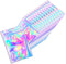 100 Pcs Holographic Resealable Packaging Bags for Small Business Supplies, Cute Small Color Smell Proof Foil Pouch Plastic Baggies for Lip Gloss S...