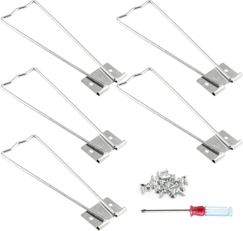 5 Pcs Easel Back, Iron Picture Frame Easel Back, Photo Frame Easel Back Stand with Screws & Screwdriver (Silver)...