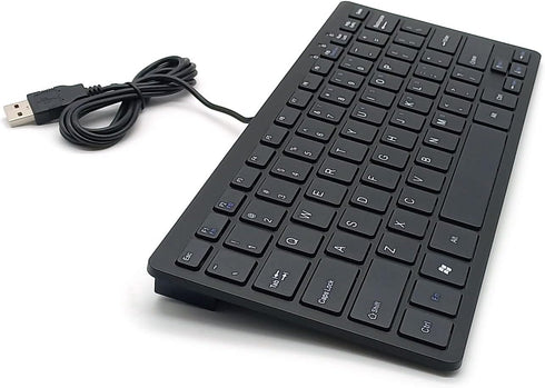 Mini Wired Keyboard(English) Ultra Thin and Light Portable 78 Keys Small USB Multimedia Desktop, Computer, Notebook, Laptop, Windows 7/8/10 (Engli...