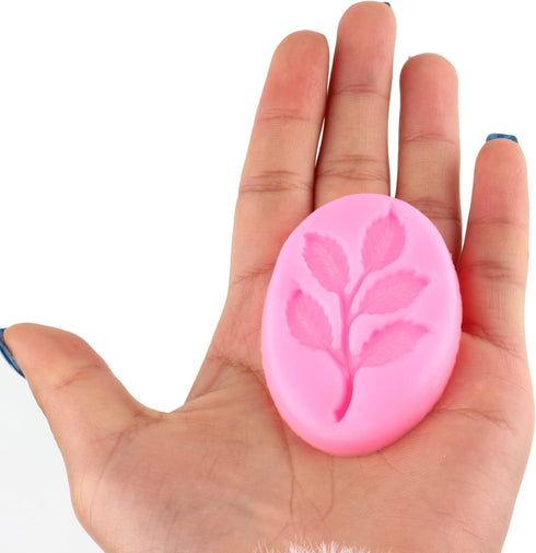 Mujiang 3D Owls Birds Silicone Molds Tree Branch Leaves Fondant Mold For Flower Chocolate Candy Cake Decorating Set of 4...