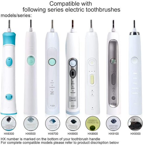 Electric Toothbrush Waterproof Shaft Rubber Pad Compatible with Philips HX6511 HX6530 HX6710 HX6730 HX6920 HX6930 HX6950 HX9140 HX9340 HX9350 HX91...