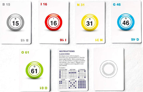Yuanhe 2.5"X3.5" Bingo Calling Cards - Colorful and Durable Bingo Cards for Bingo Games, Complete Deck of 75 Numbers(B1-O75)...