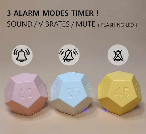Cube Timer, Pomodoro Timer, Rechargeable Small Cute Timer, Timer for Kids and Classroom, Kitchen Timer for Cooking, Workout & Study Countdown Time...
