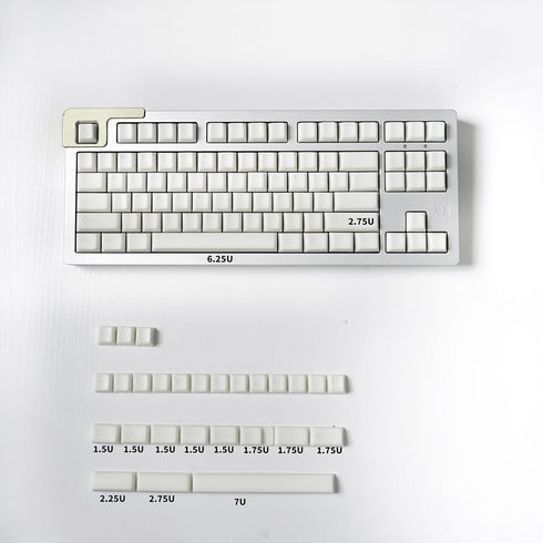 114 Keys White Jade Keycaps PBT Doubleshot Cherry Profile Keycap Set Fit for 61/87/104/108 Mechanical Keyboard Cherry Mx Gateron Switches...