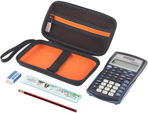 BOVKE Scientific Calculator Carrying Case Replacement for Texas Instruments TI-30X IIS 2-Line Scientific BA II Plus Financial Calculator, Black...