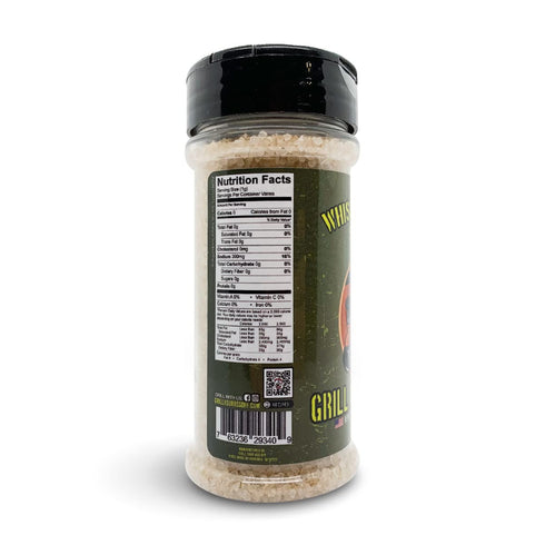 Whiskey Smoked Sea Salt by Grill Your As Off - BBQ Rub - Award Winning BBQ & Grill Seasoning for Beef, Steak, Burgers, Pork & Chicken - MSG & Glut...