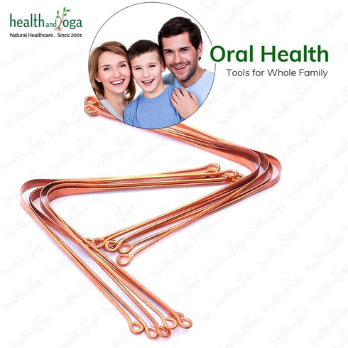 HealthAndYoga™ qSwipe Lite Copper Tongue Cleaners (Pack of 12) – Prevents Bad breath, Improves taste- Flexible, Curved ends provide good grip – Co...