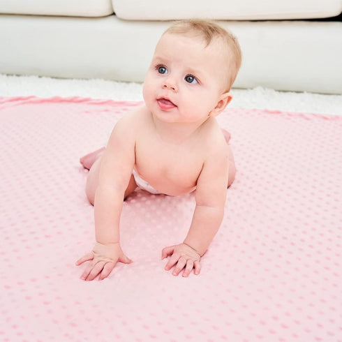 insular Baby Blanket for Boys Girls Soft Plush Minky with Dotted Backing, Double Layer Receiving Blanket for Stroller Crib Newborn Toddler Bed Bla...