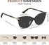 AVAWAY Cat Eye Polarized Sunglasses for Women - Stylish Acetate Frame UV400 Protection for Driving Travel Summer Outings...