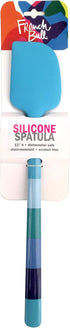 French Bull Easy Grip Melamine Handle Silicone Non-Stick Heat Resistant BPA-Free Chef Kitchen Utensils for Cooking, Mixing, Baking, Spatula, Blue...