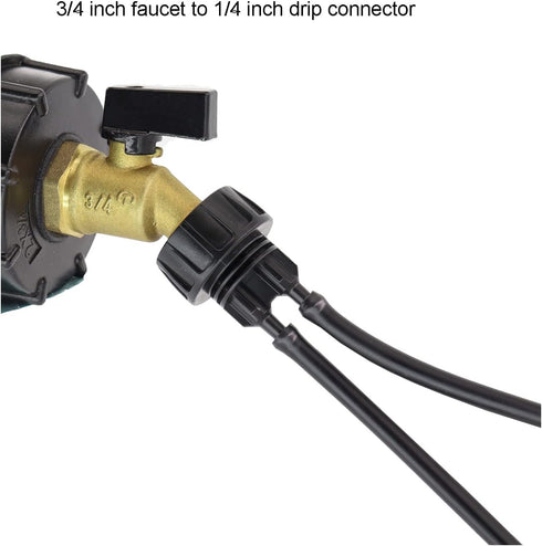 1/4 Inch Drip Irrigation Tubing to 3/4 Inch Garden Faucet Adapter 4PCS Water Drip Hose Adapter Connectors and Fittings with Washers...