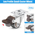 Nefish 4 Pack 1" Small Caster Wheels for Furniture Low Profile Soft Rubber Casters Swivel Plate Castors Rolling Smooth, Load Capacity 100 Lbs for ...