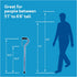 Carex Health Brands Ergo Offset Cane with Soft Cushioned Handle - Adjustable Walking Cane, Blue, 29-38 Inch (Pack of 1)...