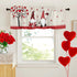 ALAGEO Valentines Day Valances Windows Curtain Gnomes Love Heart Valance Window Treatments Heart Tree Couple Birds Short Curtains for Kitchen Wind...
