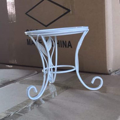 Angoily Metal Plant Stand Metal Potted Plant Stands Iron Round Flower Pot Stands Indoor Outdoor Plant Holder Support Rack for Planter Flowerpot Wh...