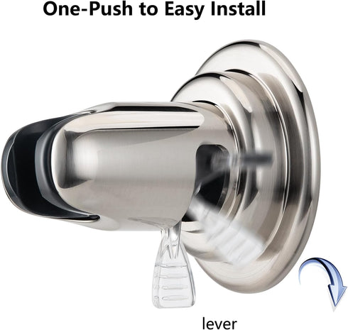 BOPai Vacuum Suction Cup Shower Head Holder, Adjustable 20 Degrees from The Wall, Brushed Nickel...