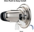 BOPai Vacuum Suction Cup Shower Head Holder, Adjustable 20 Degrees from The Wall, Brushed Nickel...