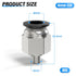 TAILONZ PNEUMATIC Male Straight 4mm Tube OD x M6 Thread Push to Connect Fittings PC4-M6 (Pack of 2)...
