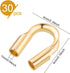 BENECREAT 30pcs 14K Gold Plated Brass Wire Guardian Wire Protector U Shape Findings Guard Loops for Earring Bracelet Necklace Jewelry Making, Wedd...