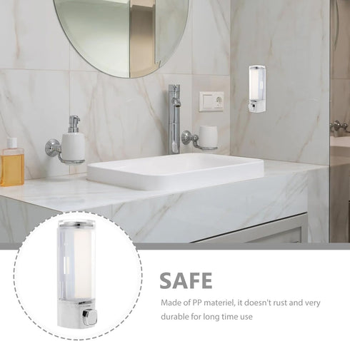 Travel Shampoo Hand Soap Dispenser Hand Liquid Holder Box Container Refillable Shower Loquid Cleaning Solution Dispenser for Home Office (Plating)...