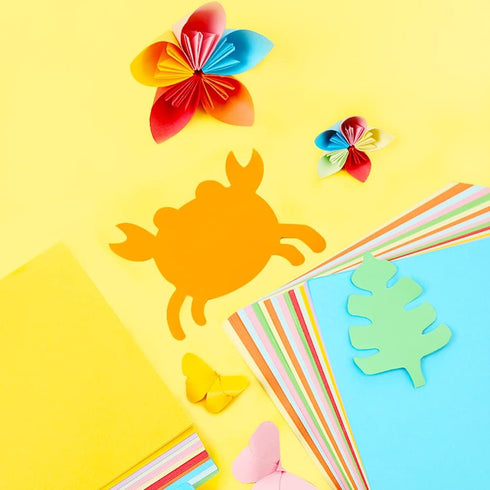 Origami Paper, Pack of 200 Sheets - 20 Vivid Colors - Double Sided - 6 Inch Square, Easy Fold Paper for Kids Adult Beginners Training Arts & Craft...