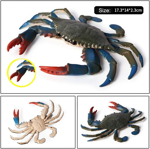 Realistic Crab Marine Animal Model Toys, 2 Pcs Simulated Sea Life Animals Figurine Collection Sea Creature Science Educational Props Toys...