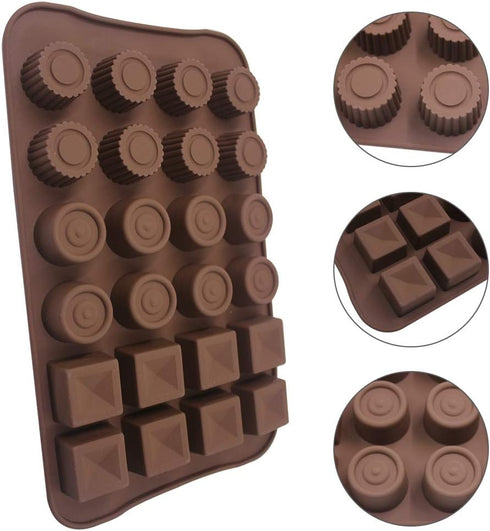 4 Pcs Silicone Chocolate Molds, Non-Stick Chocolate Bar Mold Break-Apart Candy Mold Ice Cube Tray Silicone Baking Mould...
