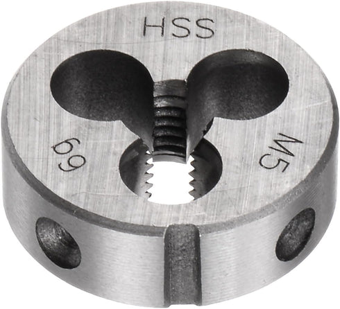uxcell Round Threading Dies, Metric M5 x 0.8 Thread (Right Hand), High Speed Steel (HSS) Screw Cutting Die Repair Tool...