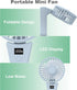 Portable Handheld Fan, 1200mAh Portable Fan Rechargeable, Electric Fan for Travel Office Room...