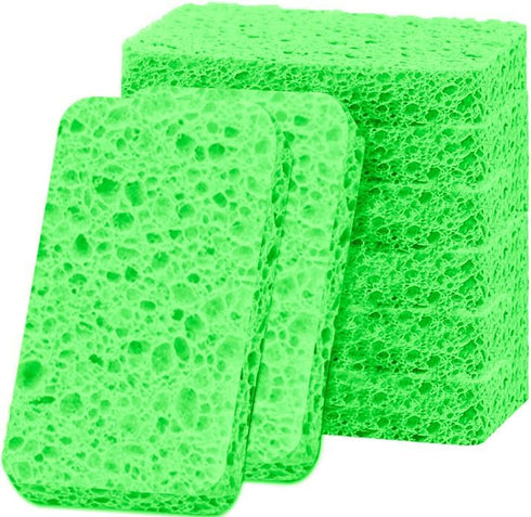 12 - Pack Non-Scratch Scrub Sponges - Sponges for Dishes and Washing Dishes, Cleaning Sponges for Kitchen Home and More?Green?...
