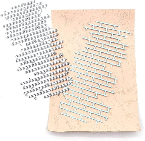 Brick Irregular Net Cutting Dies, Wall Net Die Cuts Metal Embossing Stencils Template Mould for Card Scrapbooking and DIY Craft Album Paper Card D...