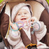 Silicone Baby Teether Links, Cutie Baby Teething Toys with Pacifier Clip, Multi Use Baby Teether Rings, Food Grade Silicone Attachable Teether Che...