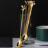 Long Handle Iced Tea Spoons Set of 6, Comicfs 7.6" Ice Cream Spoon, Creative Gold Leaf Cocktail Stirring Spoons, Premium Food Grade Stainless Stee...
