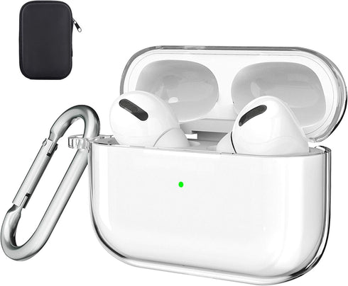 valkit Compatible Airpods Pro Case Cover, Clear Airpod Pro Soft TPU Protective Case 2019 with Keychain Shockproof Cover for Apple Airpods Pro Char...