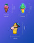 25Pcs Ice Cream Charms for Clog Shoes Decoration, Sweets Food Charms Accessories for Adult...