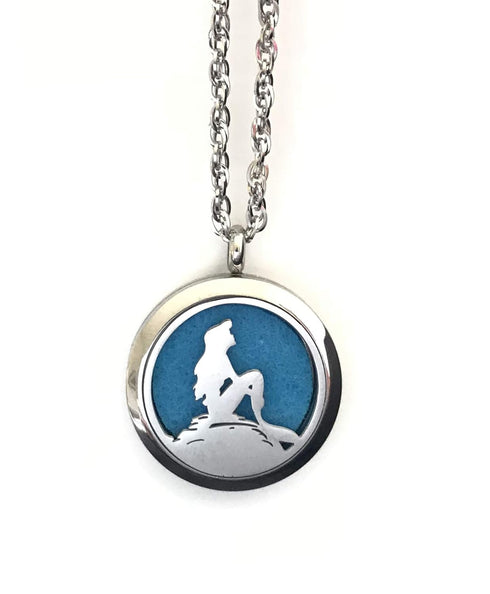 FIKA Ariel Little Mermaid Air Freshener Diffuser Locket Aromatherapy Essential Oils (Necklace)...